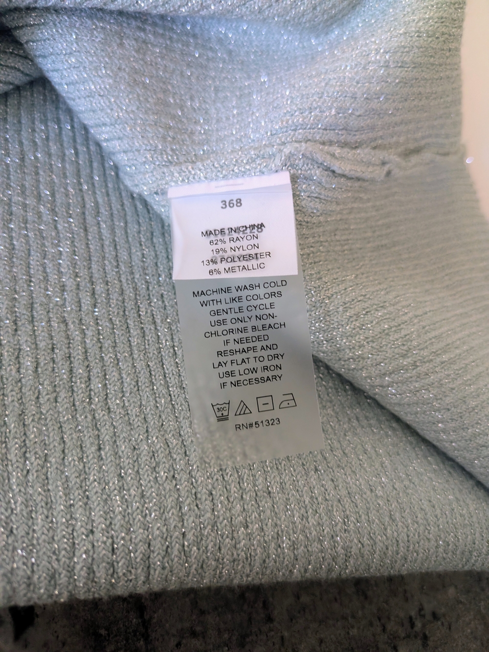 Vince Camuto Women's Mint Sparkle Knit Tank Top New w Tags - Picture 8 of 13